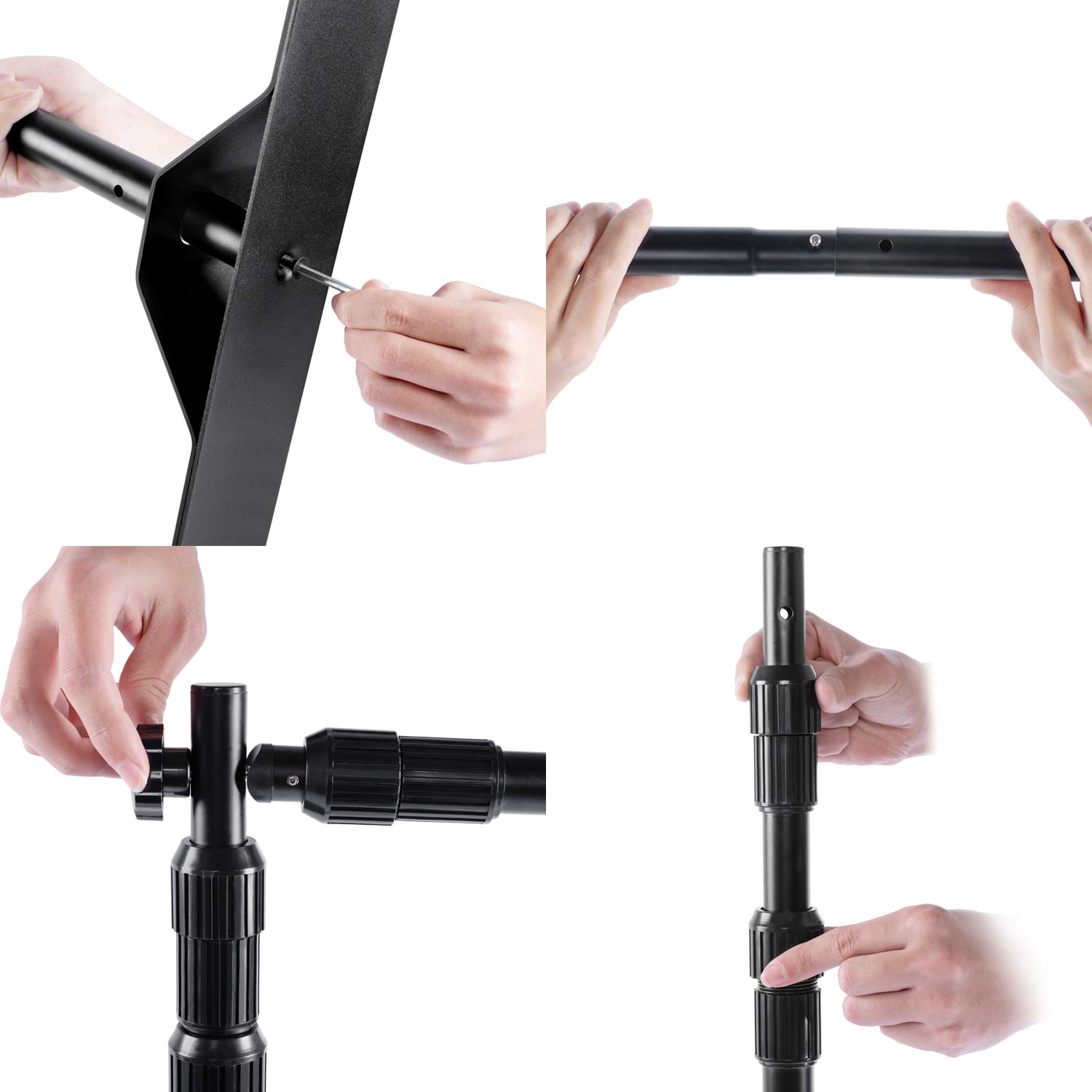 8x8 ft Heavy Duty Backdrop Stand Kit - Adjustable Photography Background with Carrying Bag for Parties, Trade Shows & Photo Booths | Portable Step and Repeat Banner for Events, Weddings & Commercial Use