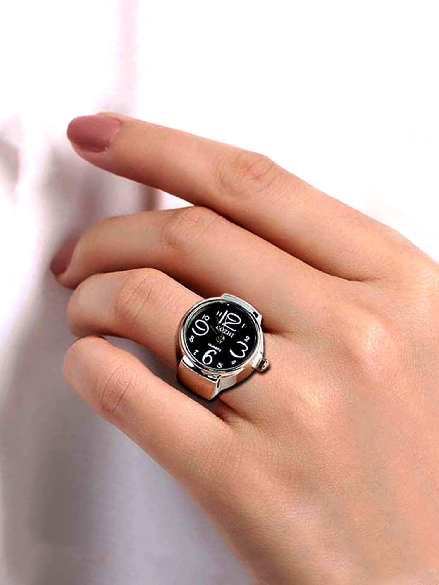 Stainless Steel Yellow Chime Ring Watch for Women - Black Dial Analog Stretchable Fashion Watch Jewelry for Girls | Perfect for Casual Wear, Office Accessories & Gift Giving