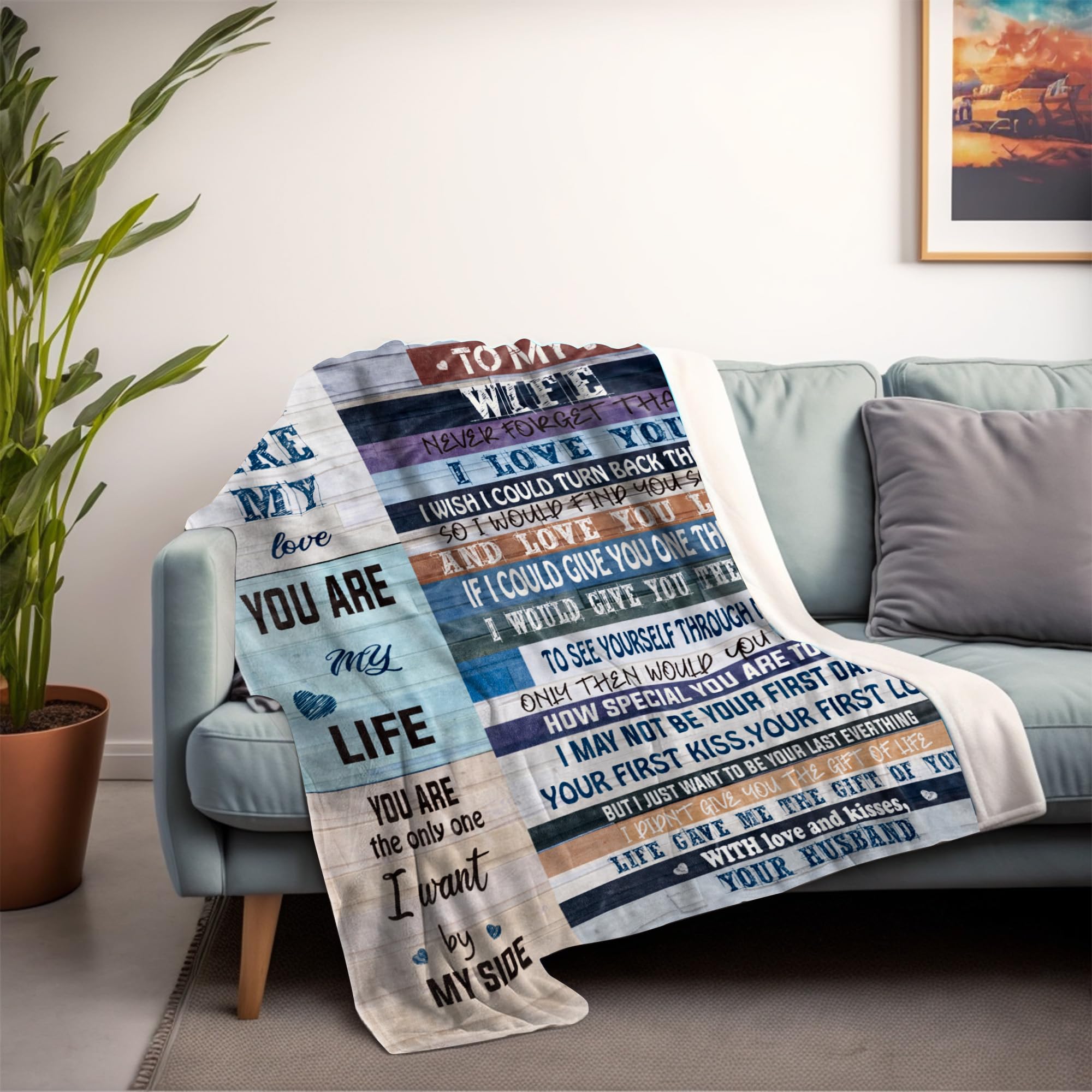 Romantic Birthday Gifts for Wife - Cozy Blanket for Anniversary & Special Occasions