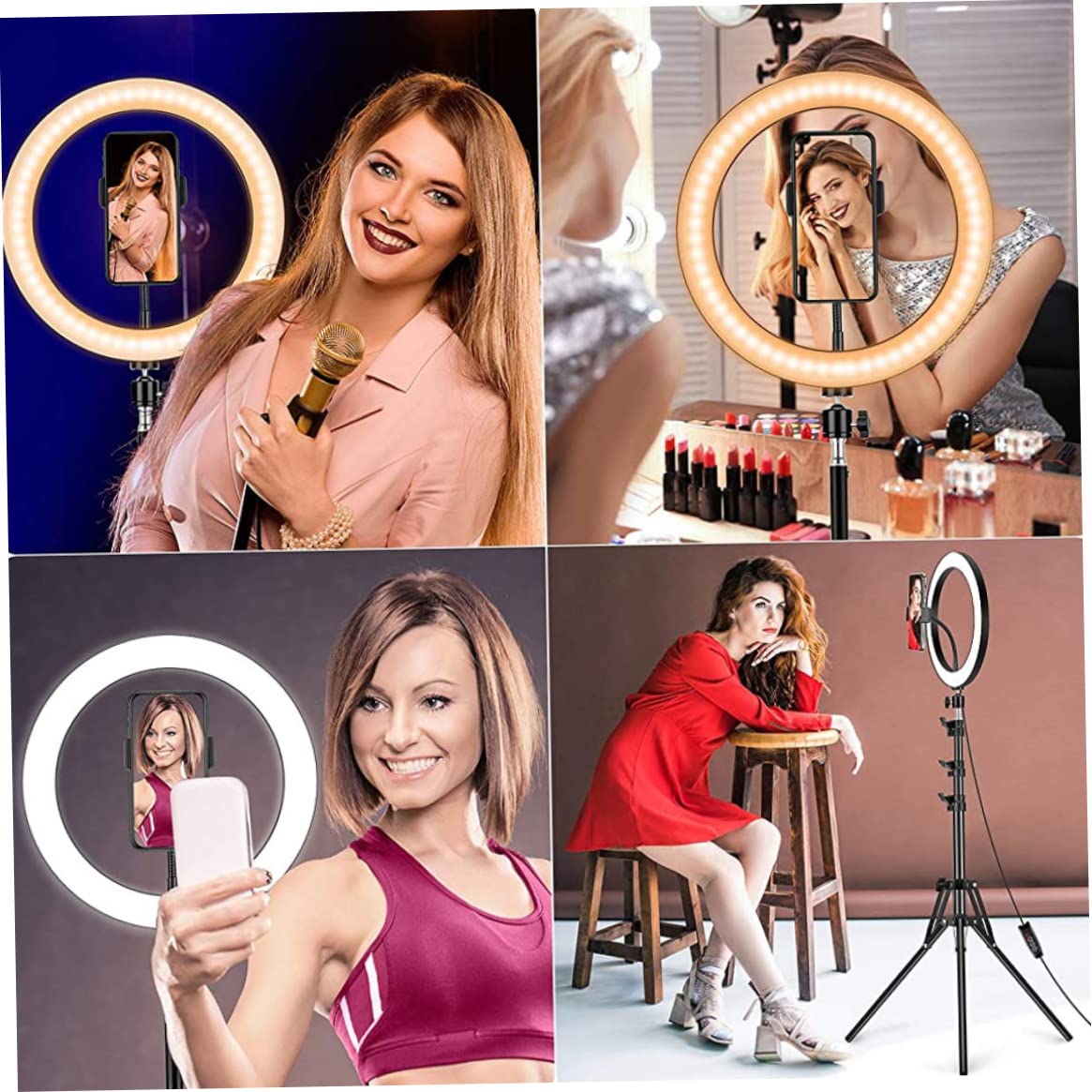 USB Powered Dimmable LED Ring Light with Tripod Stand for Selfie, Photography & Makeup - Perfect for YouTube Videos, TikTok Live Streaming, and Beauty Content Creation