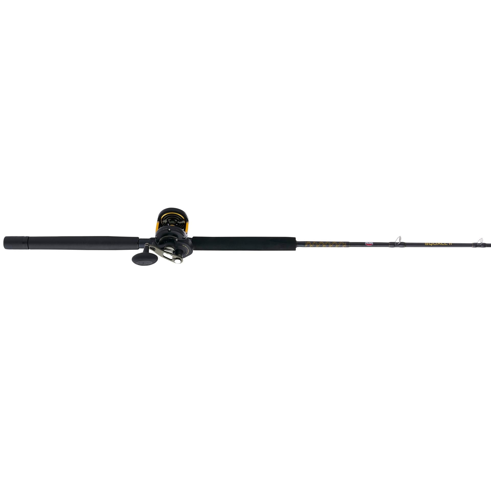 Squall® II Lever Drag Conventional Fishing Rod and Reel Combo - Saltwater & Freshwater Fishing Gear for Offshore, Inshore, and Boat Angling
