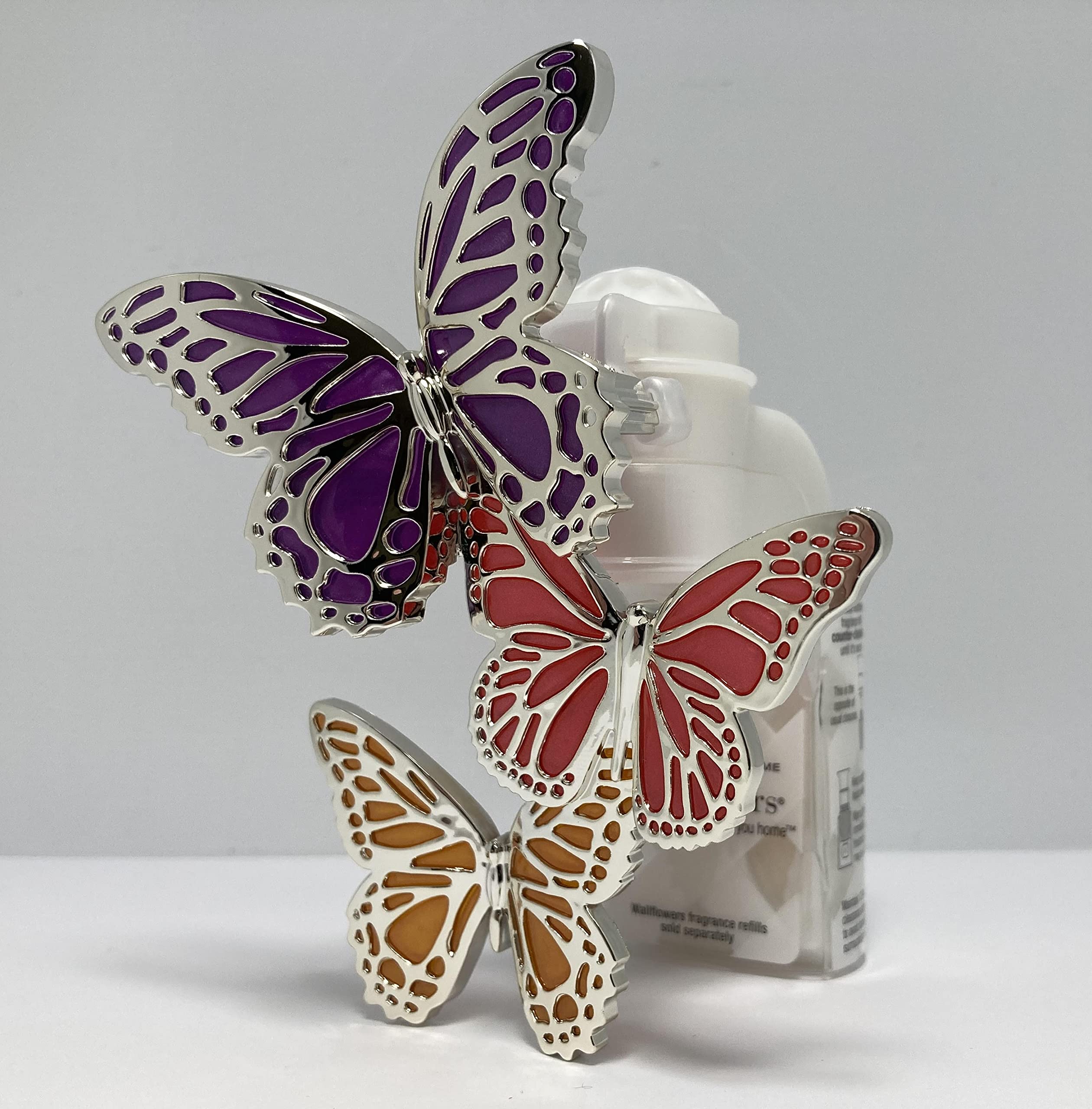 White Barn Spring Butterflies Wallflower Plug - Purple, Pink, Gold & Silver Scented Refillable Air Freshener for Home, Office & Bathroom | Perfect for Spring Decor & Aromatherapy