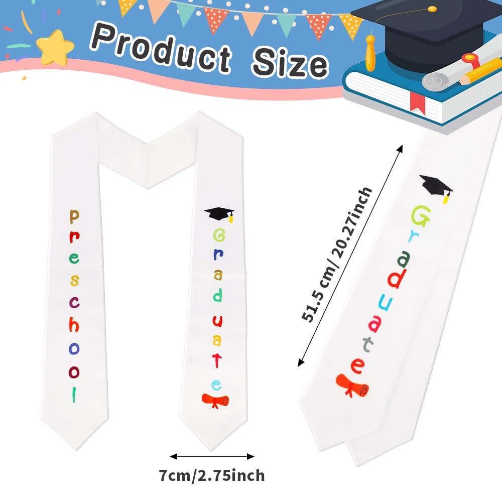 Kindergarten Preschool Graduation Sash & Stole - Class of 2025 Graduation Accessories for Kids | Perfect for Preschool Ceremonies, Photo Shoots & Keepsakes