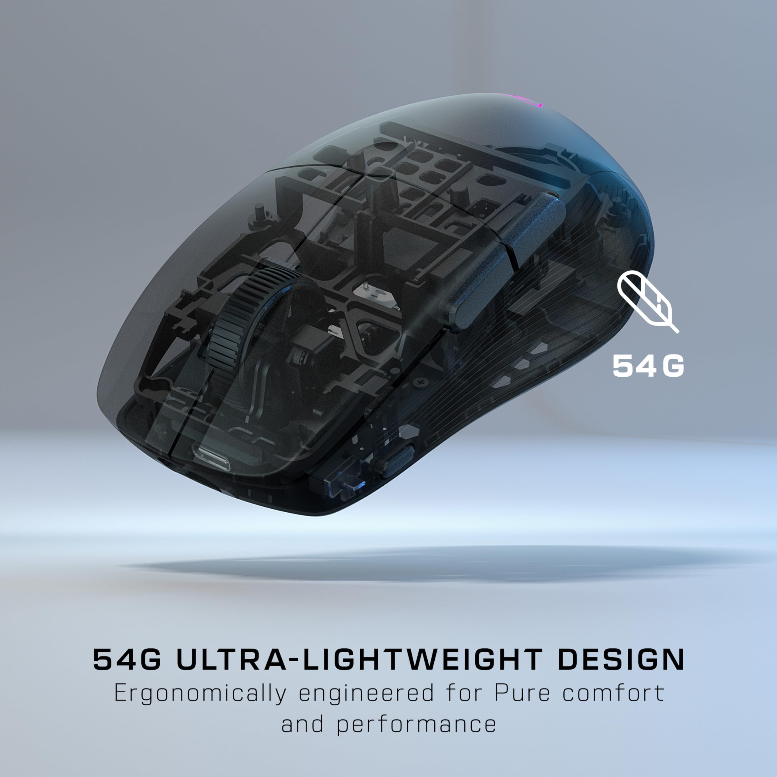 Turtle Beach Pure Air Ultra-Light Wireless RGB Gaming Mouse - 26K DPI Optical Sensor, 125H Battery, Bluetooth, Titan Switches - Perfect for PC, Mac, Laptop Gaming & Office Work