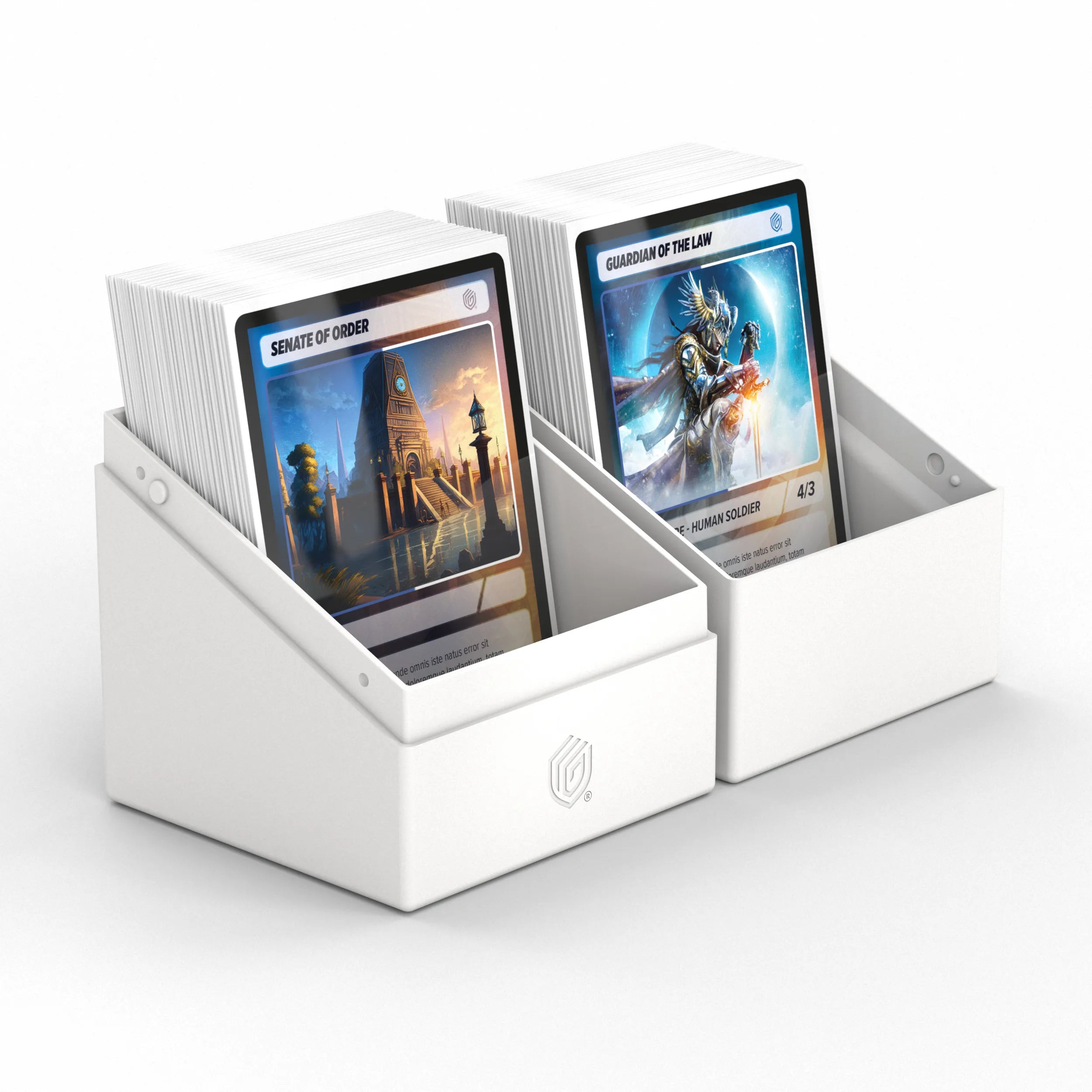 Boulder 100+ Deck Box - Solid White - Durable Card Storage for MTG, Pokemon & Yugioh - Perfect for Gaming, Collecting & Travel