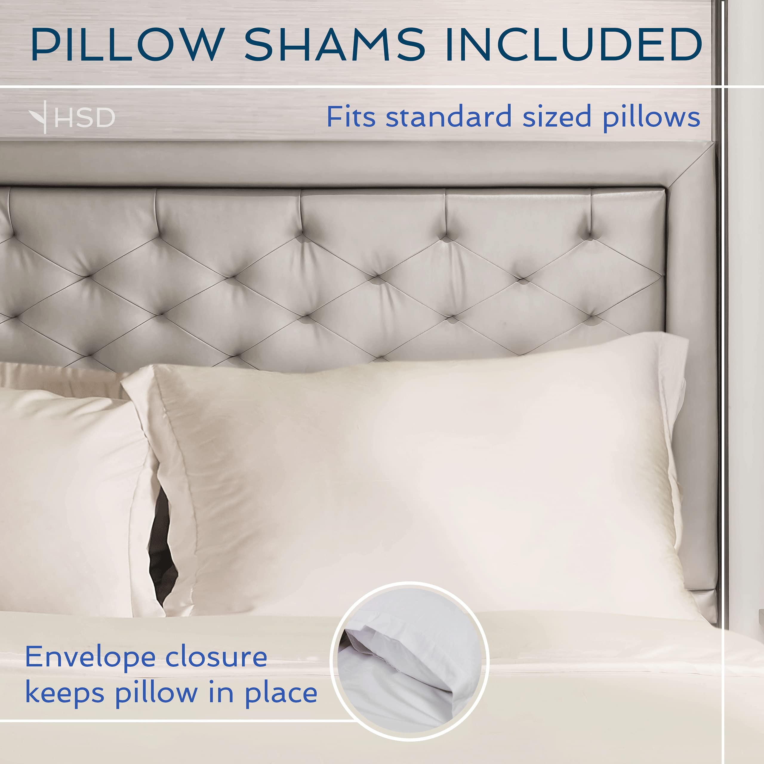 Luxury 3-Piece Queen Duvet Cover Set - 100% Bamboo Viscose, Moisture-Wicking & Silky Soft - Cooling Breathable Bedding with Pillow Sham - Light Blue - Perfect for Hotels, Guest Rooms & Master Bedrooms