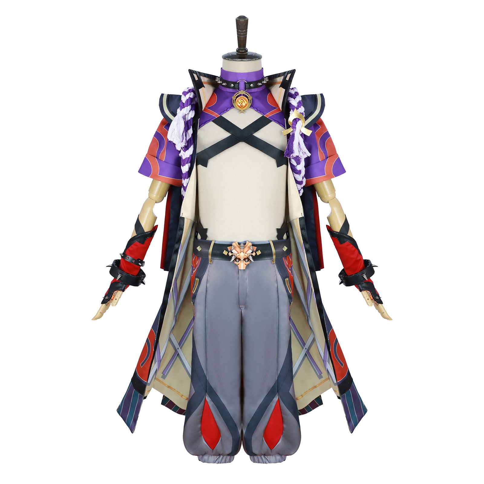 Premium Nuoqi Arataki Itto Cosplay Costume Full Set - XS Size | Official Genshin Impact Character Outfit for Conventions, Halloween & Anime Events