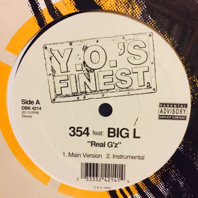 354 Real G'z / Think Big 12 DBK4214 Y.O.'s Finest - Premium Streetwear Hoodie for Urban Fashion & Hip-Hop Style