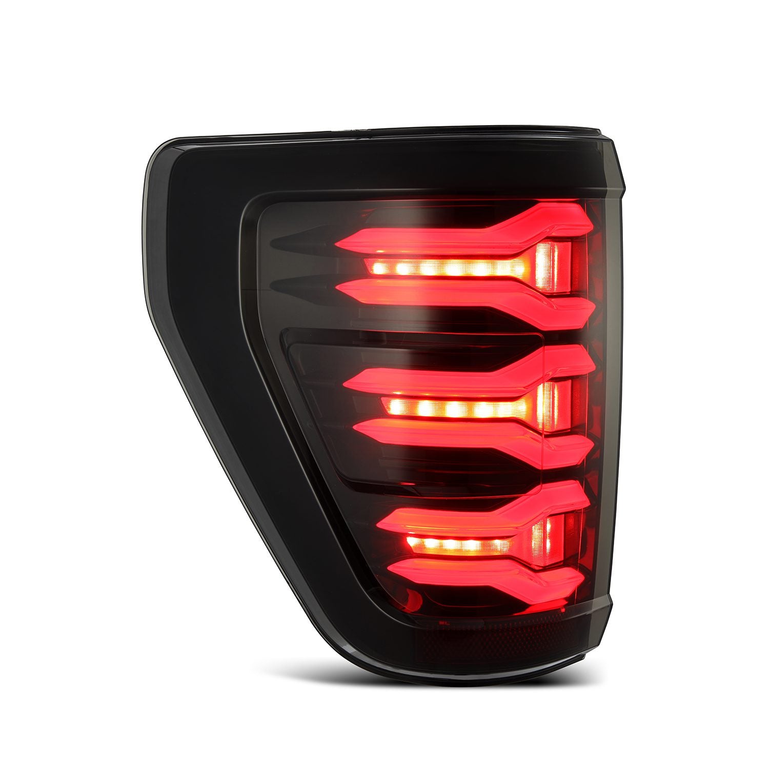 21 23 Ford F150 LUXX Series LED Tail Lights - Black & Red Smoked Lens - High Performance Brake Lights for Pickup Trucks - Perfect for Night Driving & Off-Road Adventures