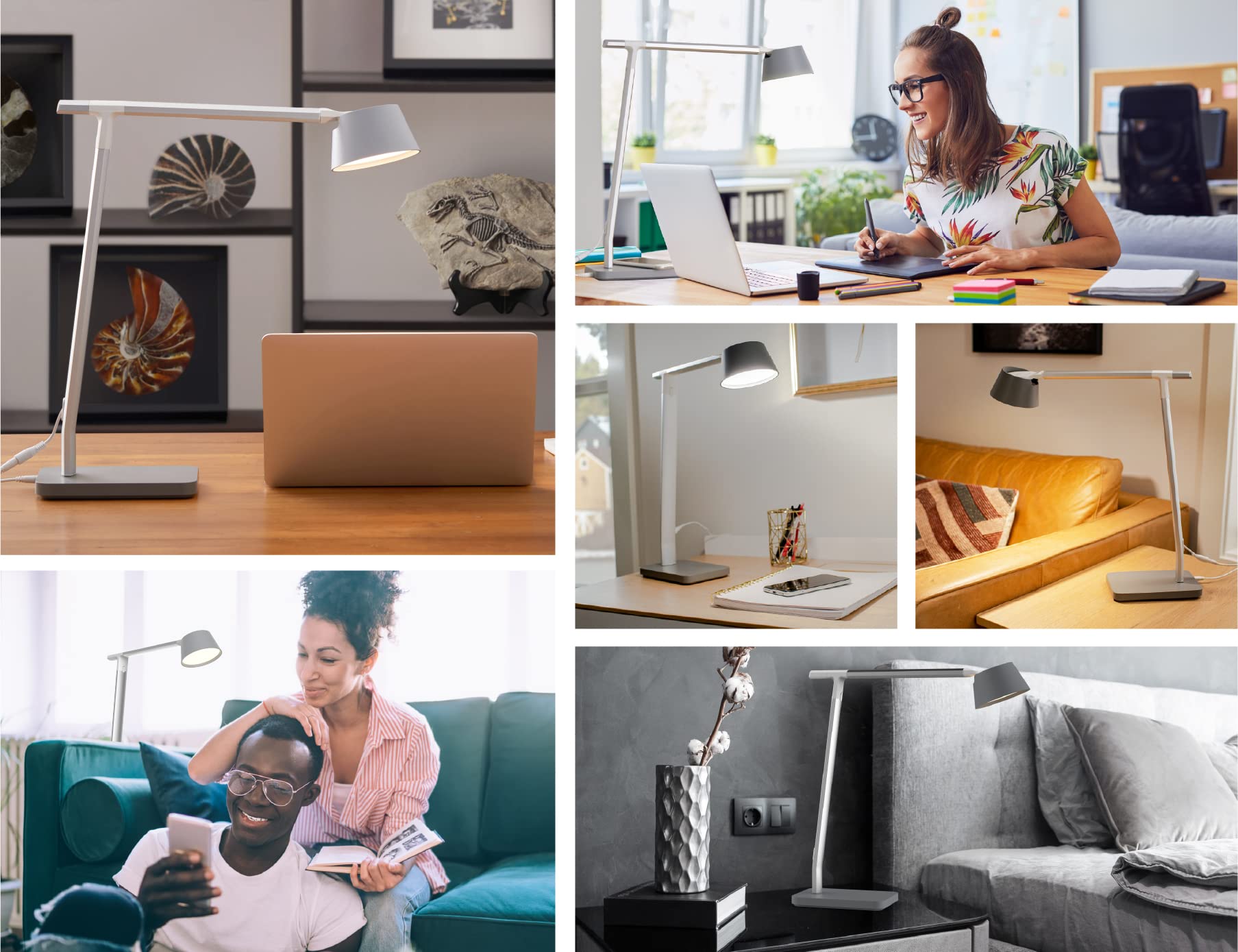 BLACK+DECKER Verve Designer Desk Lamp with USB Charging Port - 16 Million RGB Colors & True White LED Light for Home Office, Gaming, and Study - Adjustable Modern Task Lighting with Smart Control