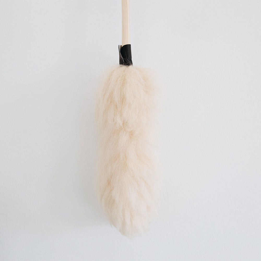Premium Microfiber Wool Duster for Dusting Furniture, Shelves, and Hard-to-Reach Areas - Gentle & Effective Cleaning for Home, Office, and Car