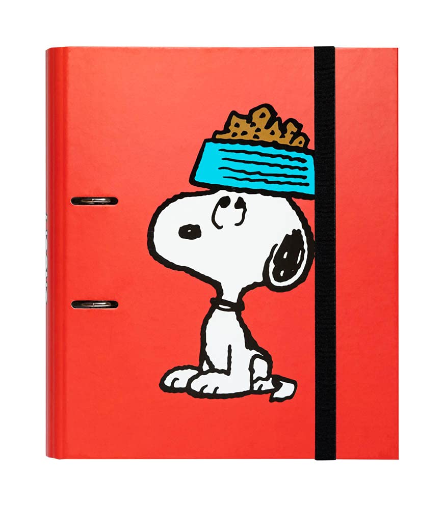 Premium Snoopy 2-Ring Binder A4 Folder - 10.6 x 12.6 Inch (27 x 32 cm) Red - Durable School & Office Supplies for Organizing Documents, Notes & Homework - Perfect for Students, Teachers & Professionals