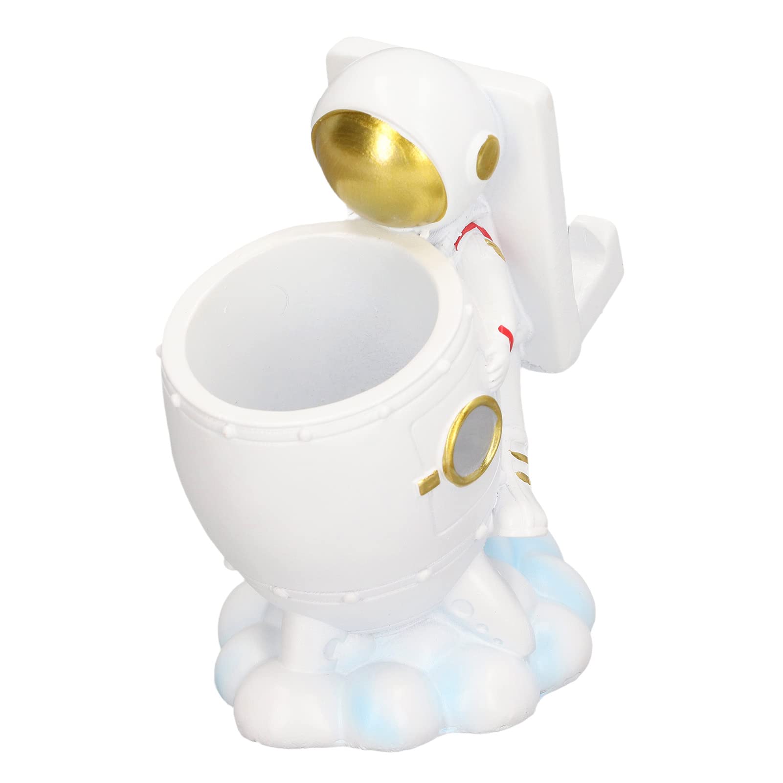 Stylish Resin Spaceman Pen & Pencil Holder with Phone Stand - Perfect for Office Desk, Home Study & Gift Giving