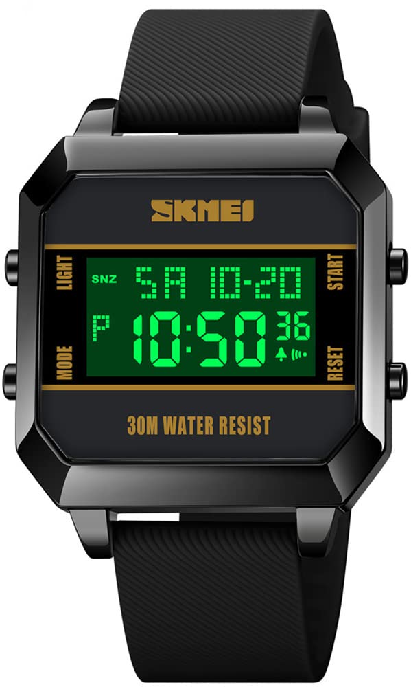 MASTOP Digital Sports Watch for Men & Women - Large Easy-to-Read Numbers, Waterproof Stopwatch with Countdown Timer | Perfect for Running, Swimming, Gym Workouts & Outdoor Activities