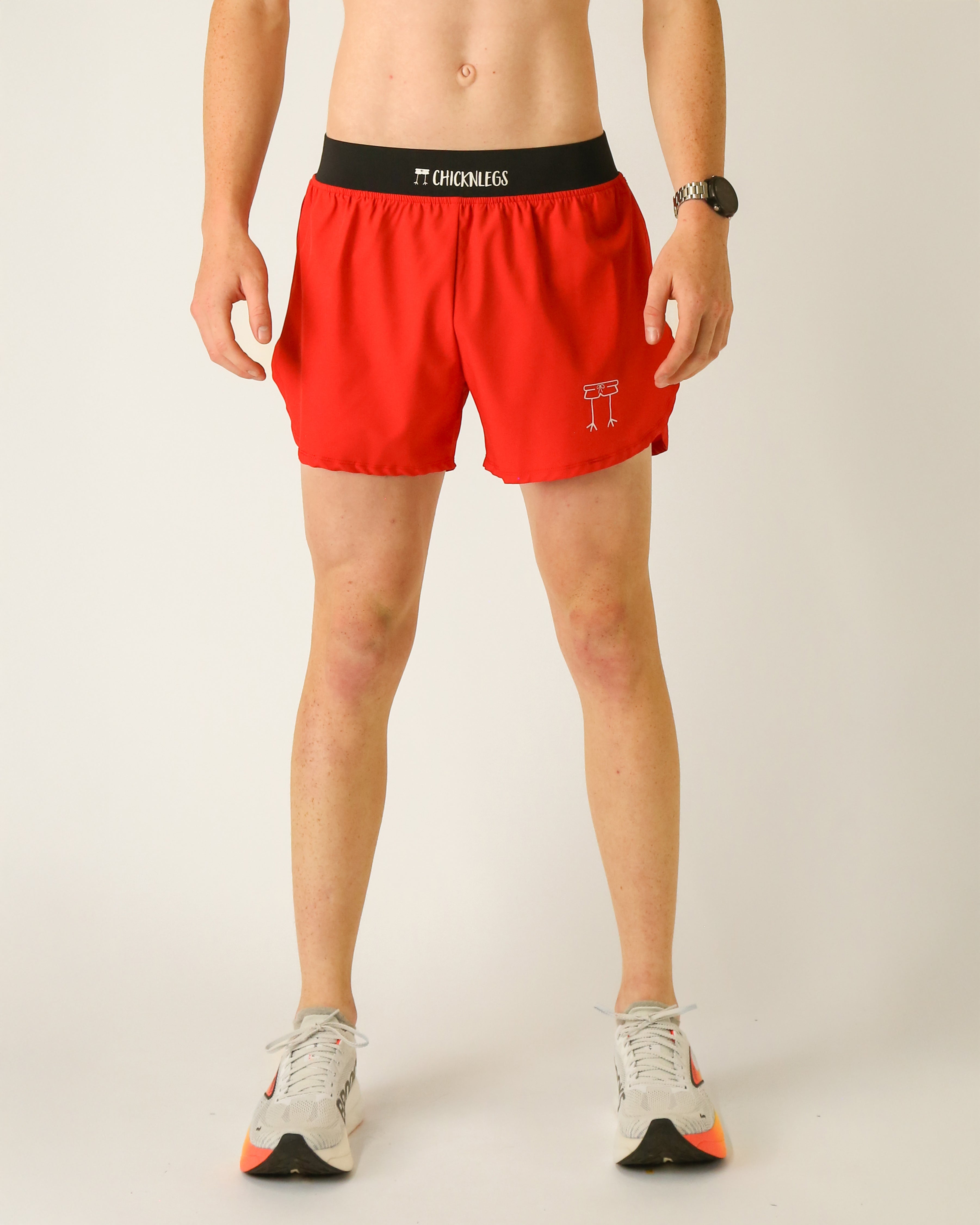 Men's Athletic Running Shorts - Red 4