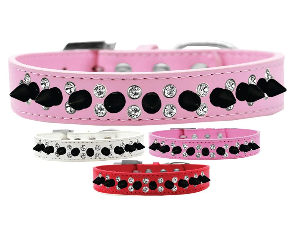 Stylish Black Spiked Dog Collar - Durable & Adjustable Pet Collar for Small to Medium Dogs - Perfect for Training, Walking & Fashion Accessories