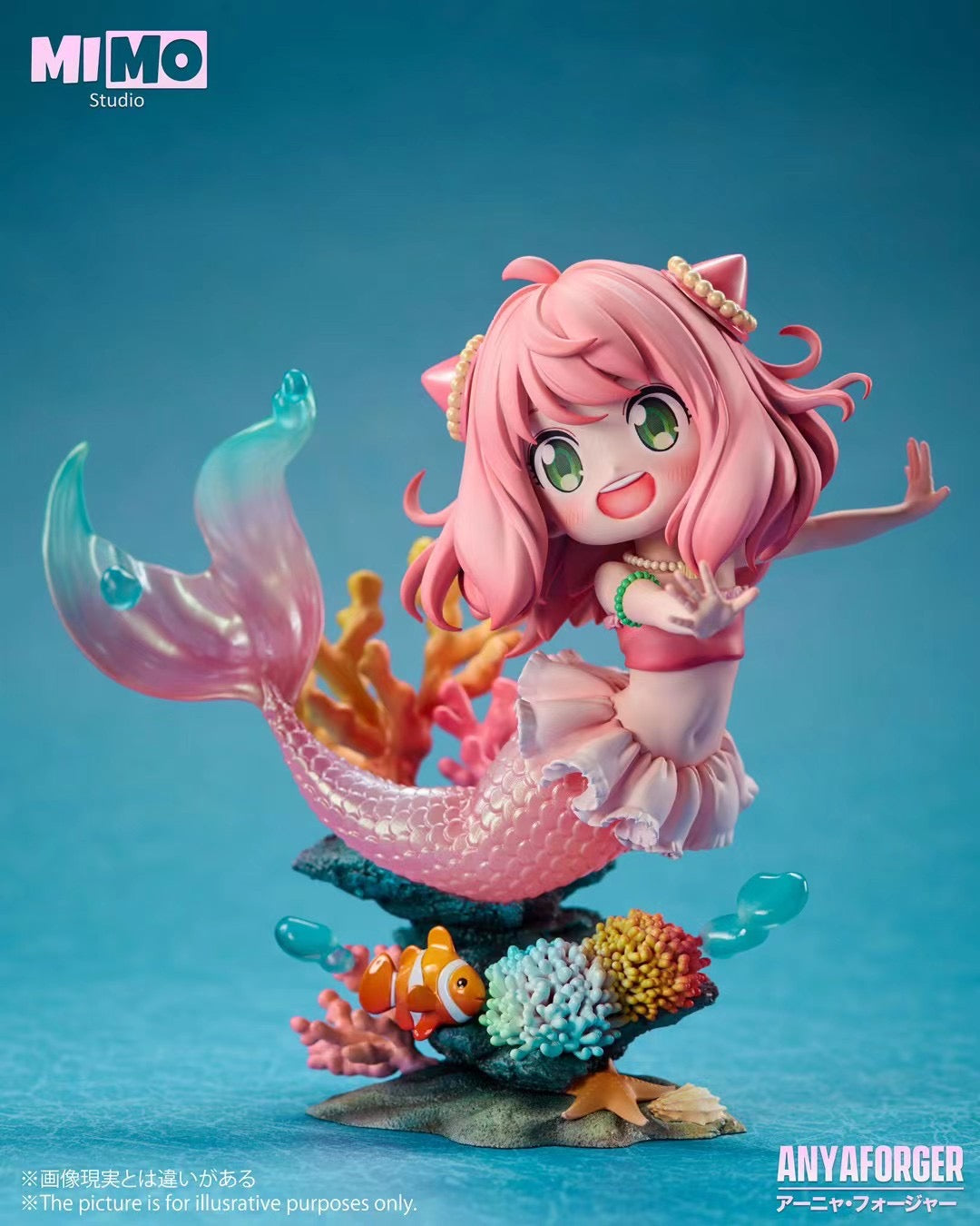 Mimo Studio Mermaid Anya Plush Toy - Cute Anime Stuffed Doll for Kids & Collectors | Perfect Gift for Birthdays, Christmas & Cosplay Decor