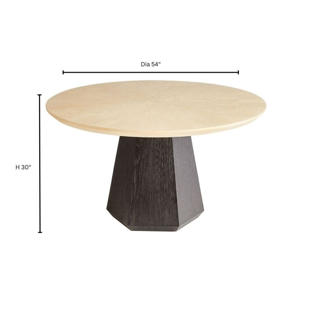 Cyan Design 11577 Lamu Dining Table - Natural & Black Finish - Modern Farmhouse Dining Room Table for Kitchen, Breakfast Nook, or Open Concept Living Space
