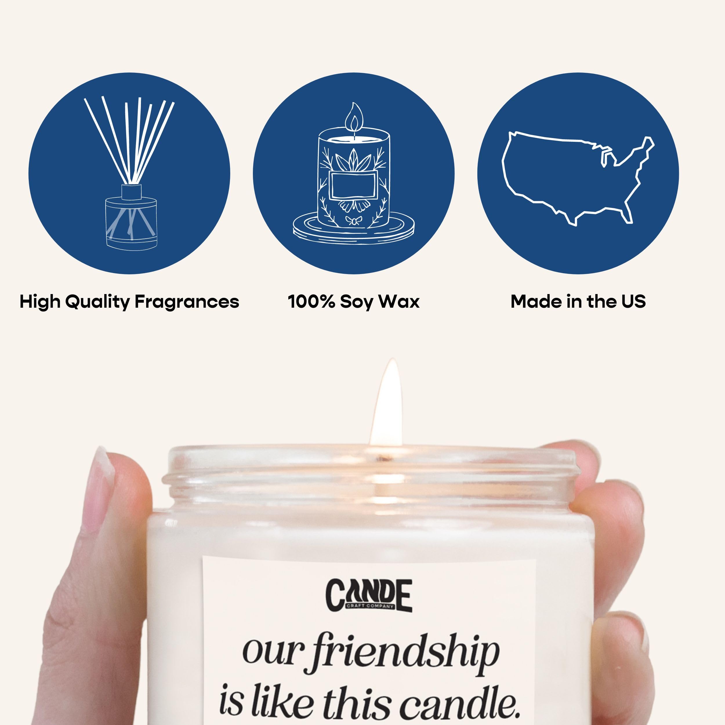 CE CRAFT Scented Soy Candle - 35+ Hour Burn Time - Inspirational Graduation Gift - Perfect for Nightstands, Bathrooms & Dressers - 8 oz Soy Wax Candle - Ideal for Celebrations, Relaxation & Home Decor