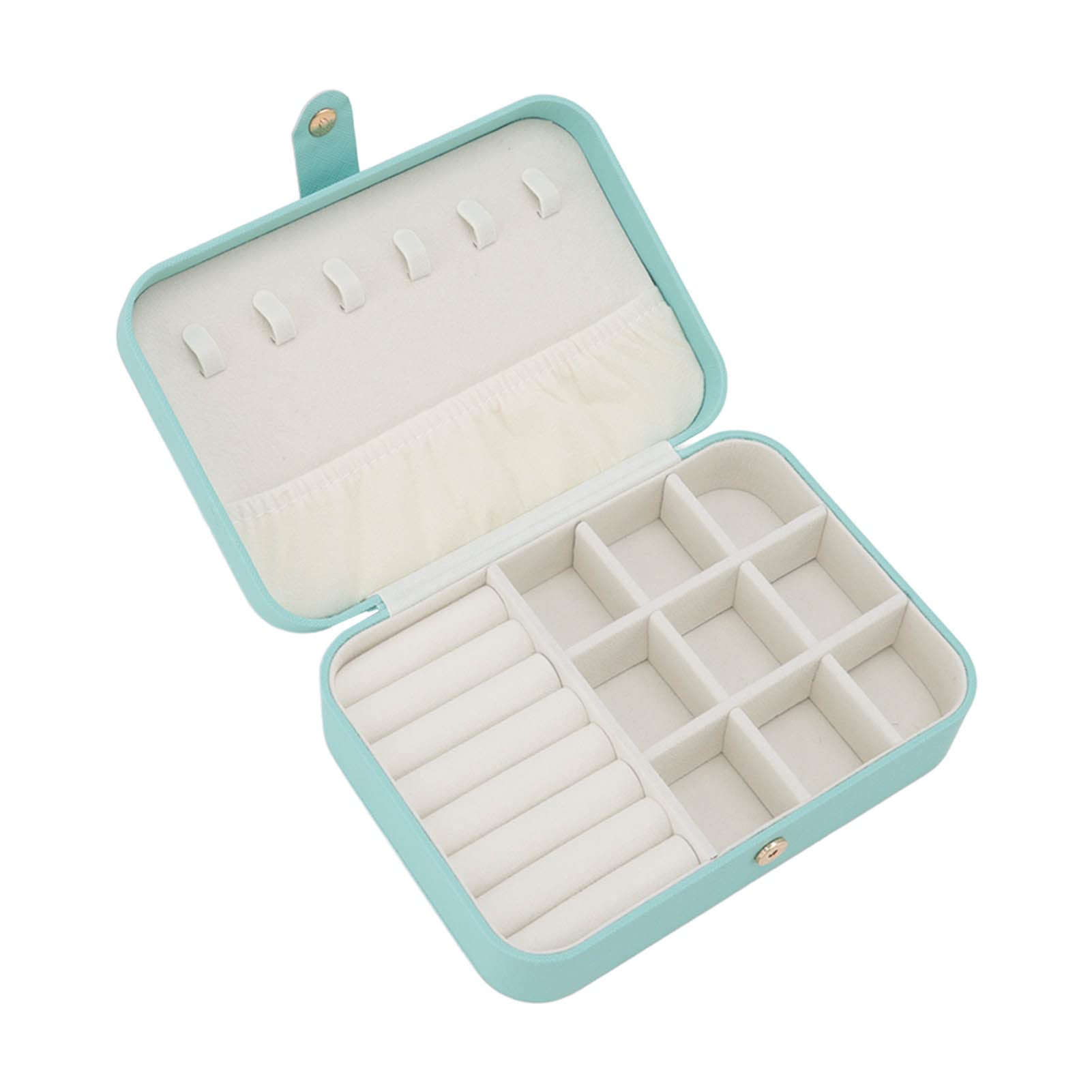 Omabeta Travel Jewelry Organizer Box - Compact Jewelry Storage Case with Integrated Stud Plate for Rings & Earrings - Perfect for Travel, Home, and Gift Giving