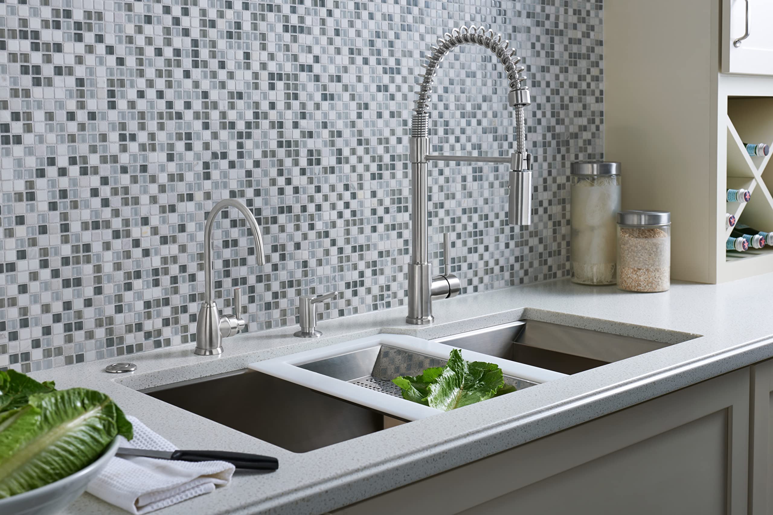 ROHL LS450LAPC Premium Polished Chrome Kitchen Faucet - Modern Pull-Down Sprayer for Sink, Perfect for Cooking, Washing Dishes & Home Renovation