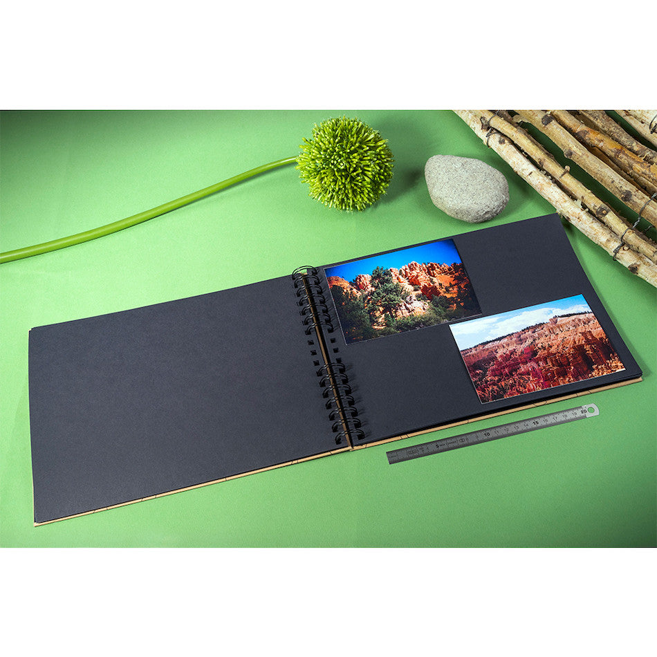Exacompta Eterneco Wirebound Album - 50 Pages, 8.5 x 11 Inches, Black Hardcover Notebook for Office, School & Journaling - Perfect for Business Meetings, Note Taking & Creative Projects