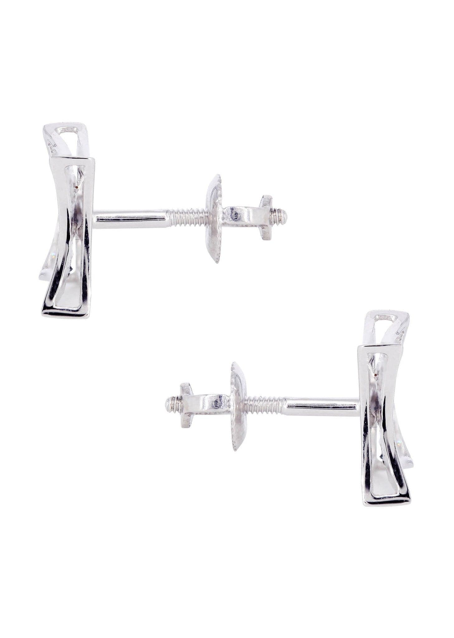 0.22 Carat Diamond Stud Earrings for Men in 14K White Gold - Perfect for Gifts, Weddings & Special Occasions