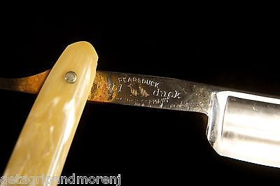 Vintage DUBL DUCK GOLDEDGE 6/8 Straight Razor - 3/4 Hollow Ground, Excellent Condition - Perfect for Barber Shaving & Wet Shaving Enthusiasts