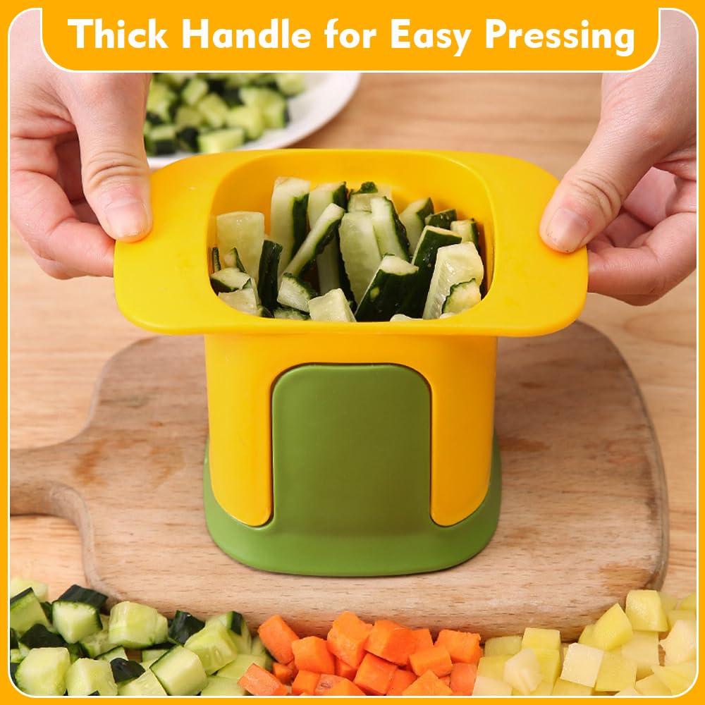 Stainless Steel French Fry Cutter - Professional Potato Slicer for Fries, Cucumbers, Carrots & Onions | Multi-Purpose Vegetable & Fruit Chopper | Perfect for Home Cooking, Restaurants & Meal Prep