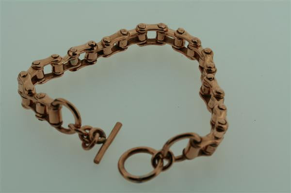 Copper Bicycle Chain Bracelet for Women & Men - Vintage Style Adjustable Unisex Cuff - Perfect for Casual Wear, Biker Gifts & Everyday Fashion Accessories