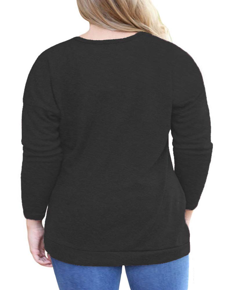 VISLILY Women's Plus Size Long Sleeve Button Down Shirt with Pockets - Casual Comfort Blouse for Work, Office & Everyday Wear