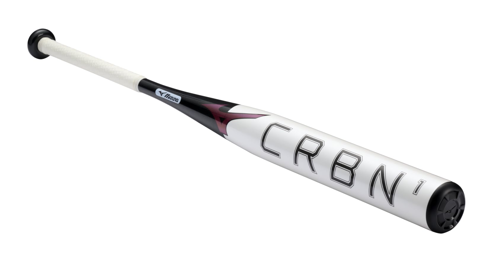 Mizuno CRBN1 Fastpitch Softball Bat (-10 Drop) | Women's Composite Fastpitch Bat | White & Black Color | 32 Inch Length | Perfect for Competitive Fastpitch Games & Tournaments