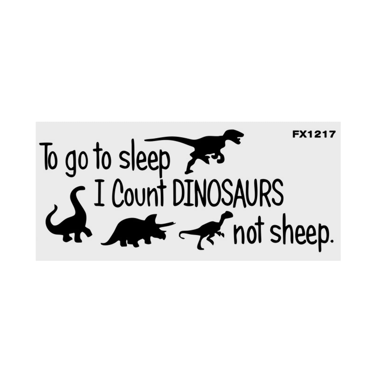 Dinosaur Wall Decals for Kids Room - Fun Go to Bed Dinosaurs Are Not Sheep Stickers - Easy Peel & Stick Nursery Decor - Perfect for Bedroom, Playroom & Classroom Decorations