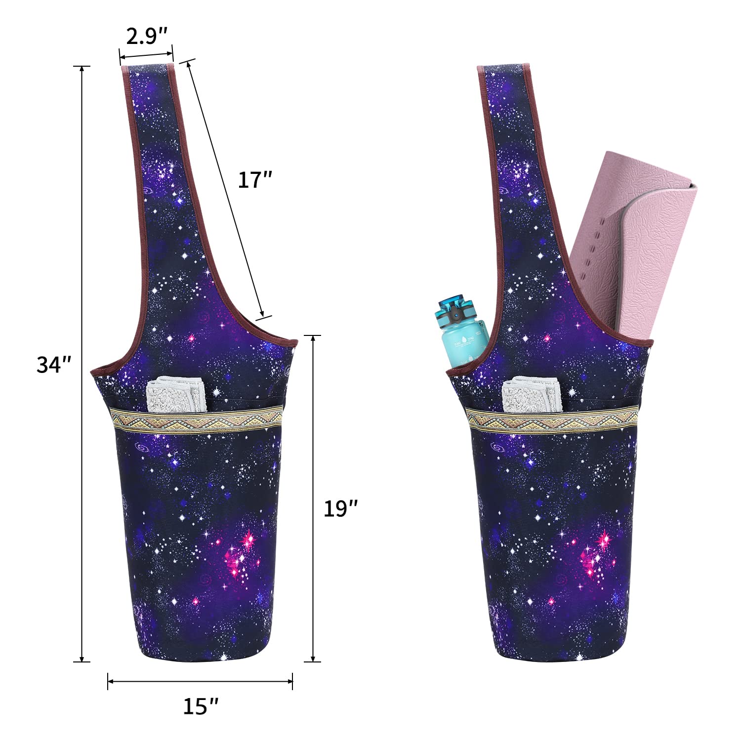 KYKU Yoga Mat Bag for Women - Tote Carrier for Mats & Accessories - Perfect for Yoga & Travel