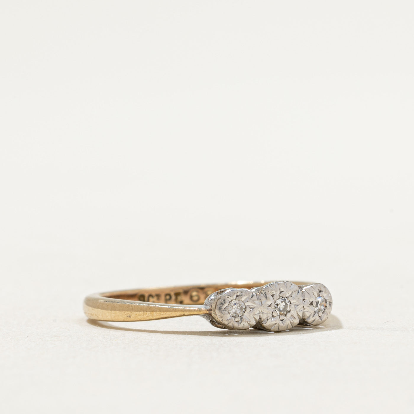 0.03ctw Three Stone Illusion Set Diamond Ring - Size 6 | Elegant Engagement & Wedding Band for Women | Perfect for Proposals, Anniversaries & Special Occasions