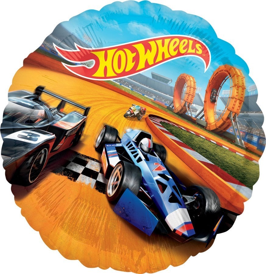 Hot Wheels 45cm Standard HX Balloon - Premium Quality Car-Themed Party Decorations for Birthday Parties, Baby Showers & Special Events