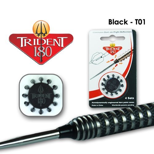 RED DRAGON Trident 180 Dart Points - Silver, Red, White or Black Steel Tips for Professional Dart Players | Perfect for Tournaments, Bars & Home Game Rooms