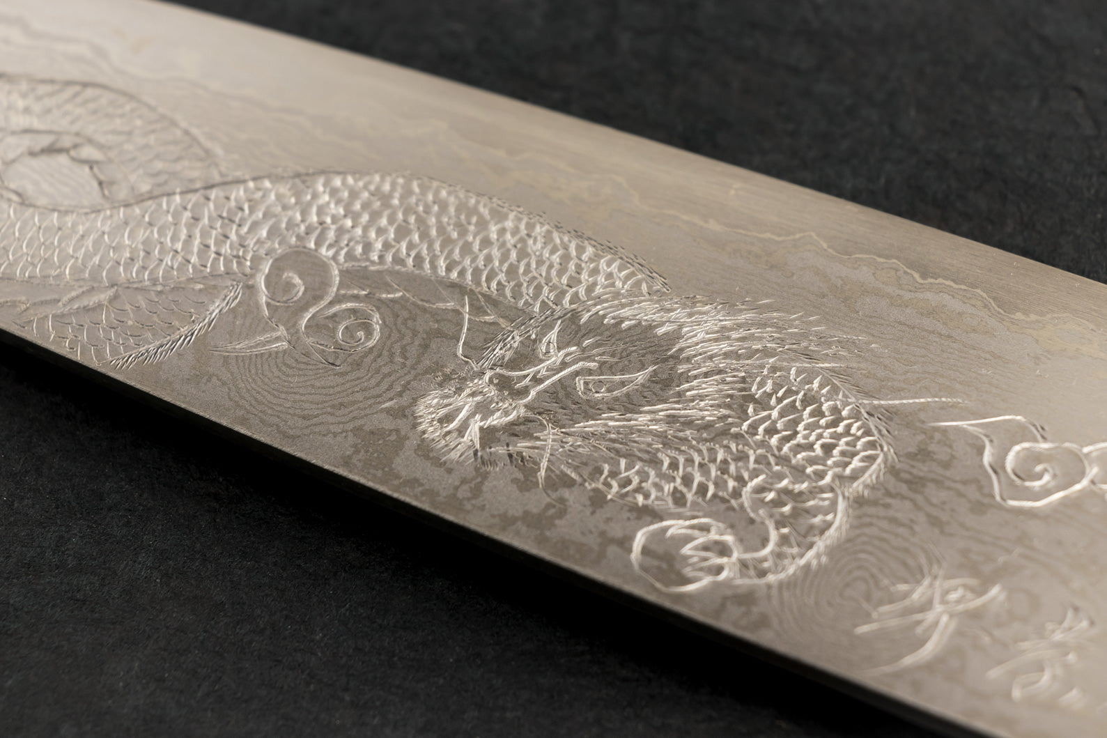 Premium Sakai Takayuki Michiko 210mm Ginsan Damascus Gyuto Knife - Handcrafted Japanese Chef Knife with Dragon Engraving - Perfect for Sushi, Meat Cutting & Professional Kitchen Use