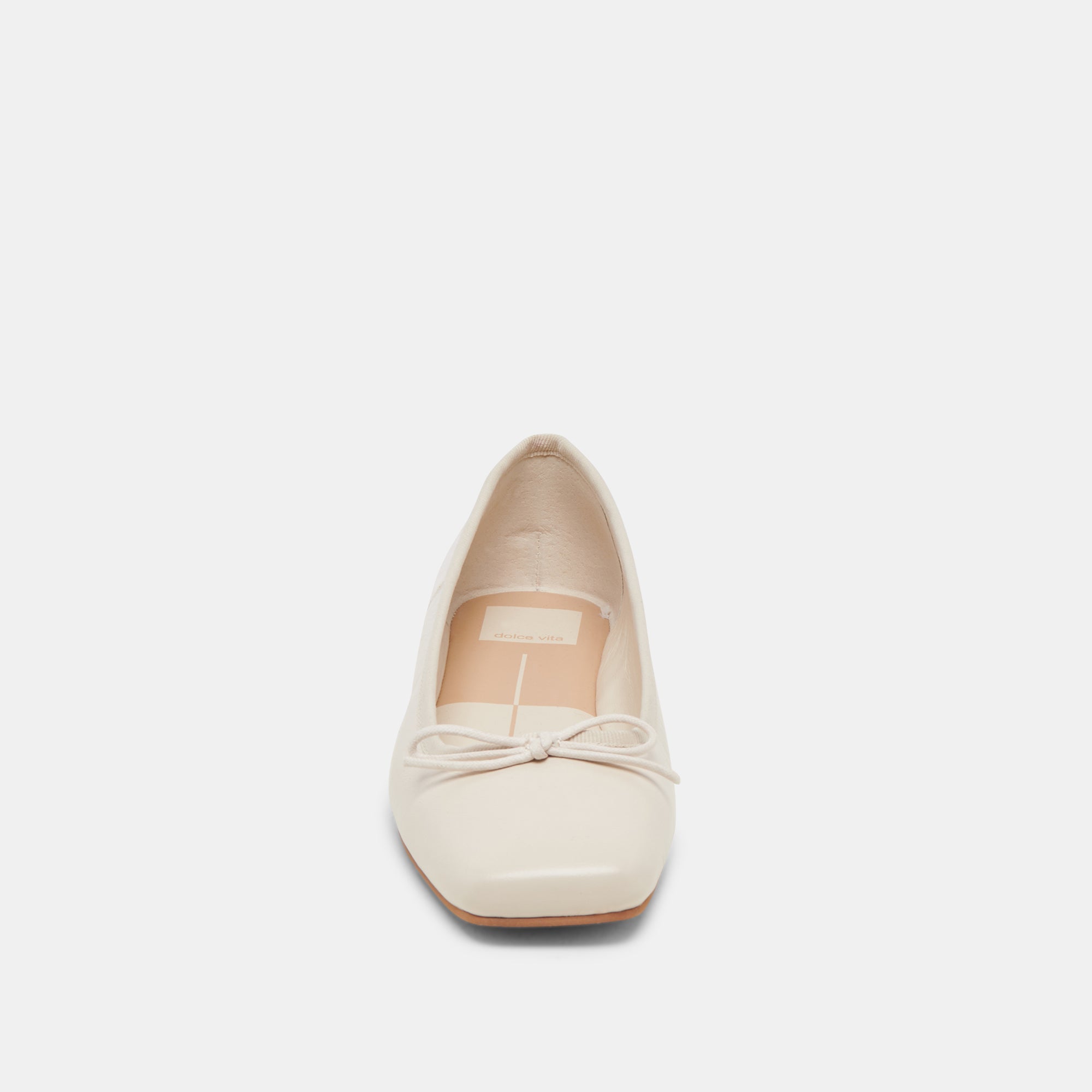 ANISA Ballet Flats for Women - Crinkle Patent Leather Pointed Toe Shoes in Cream - Comfortable & Stylish for Work, Office, and Casual Wear