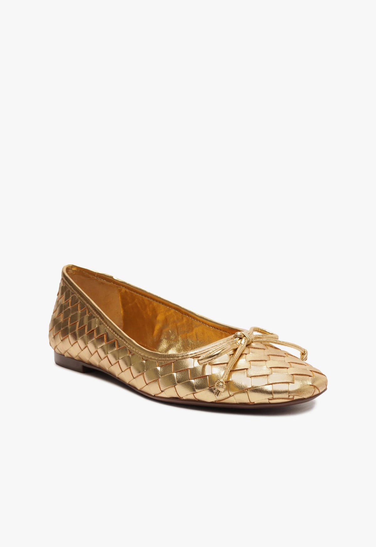 Arissa Women's Woven Leather Ballet Flats - Comfortable Slip-On Shoes for Work, Travel & Casual Wear