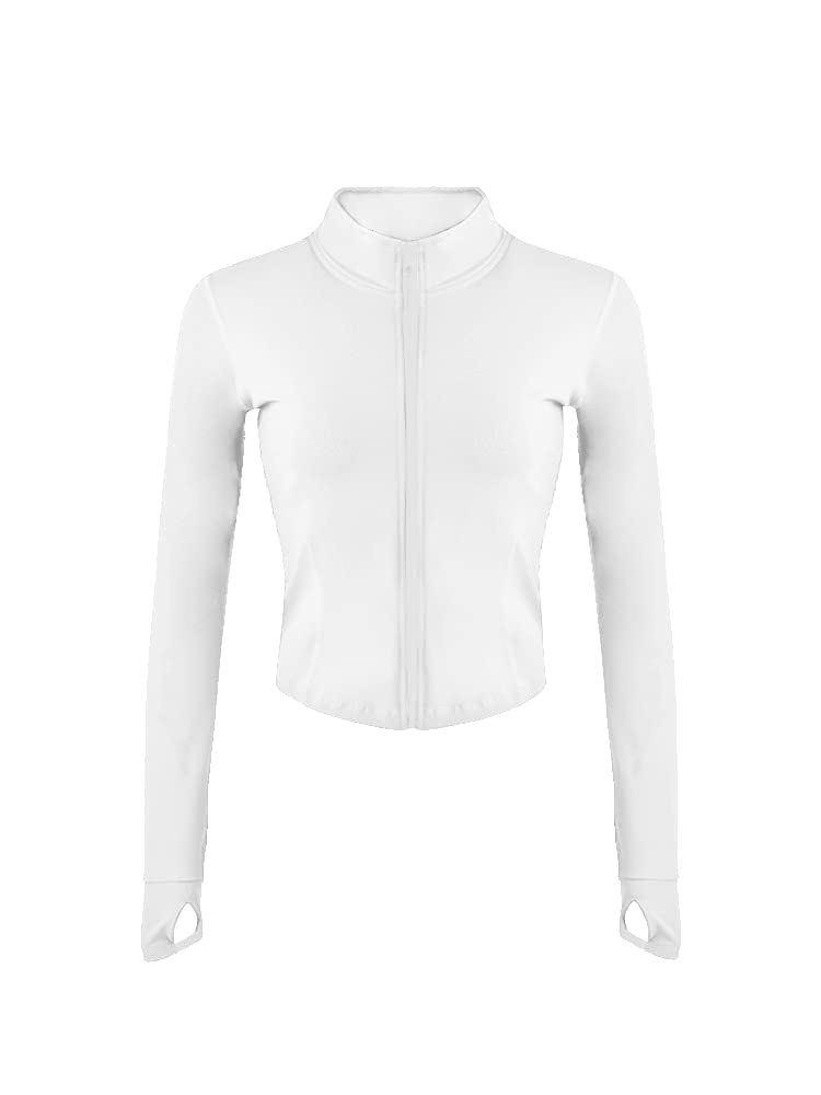 Women's Stretchy Lightweight Athletic Jacket - Full Zip Running & Workout Track Jacket for Yoga, Gym & Outdoor Activities