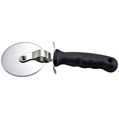 Winco 4-Inch Stainless Steel Pizza Cutter with Soft Non-Slip Grip Handle - Perfect for Cutting Pizzas, Pies, and Pastries at Home or Restaurant