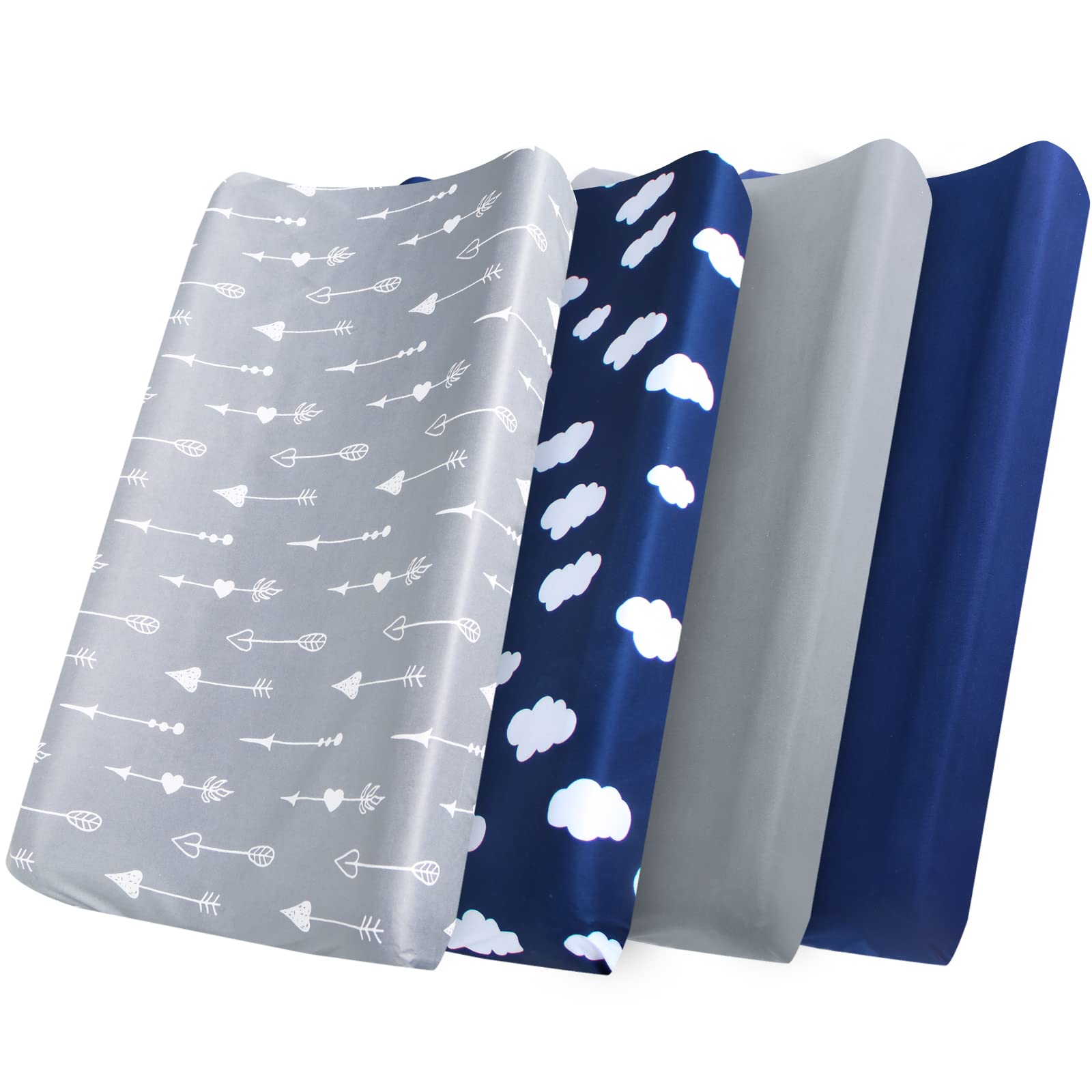 4 Pack Soft Microfiber Changing Pad Covers (32