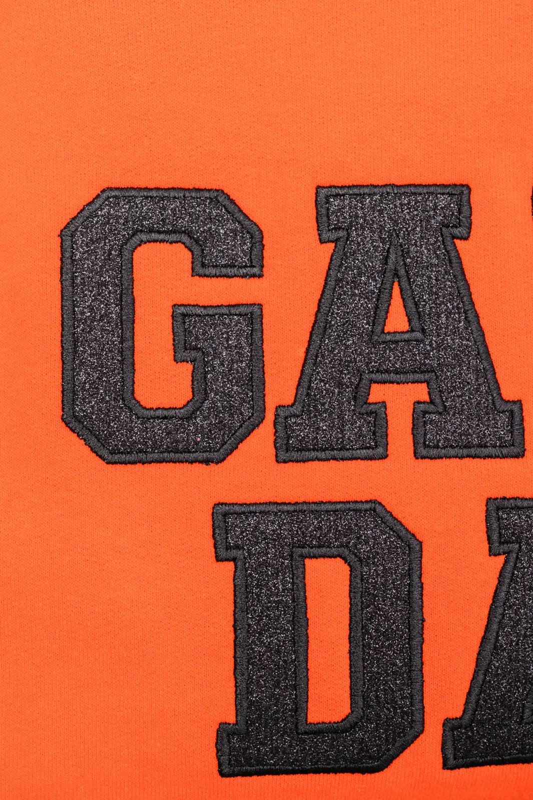 PREORDER: Embroidered Glitter Game Day Sweatshirt - Orange & Black Team Spirit Pullover | Perfect for Football Tailgates, College Parties & Sports Fan Apparel