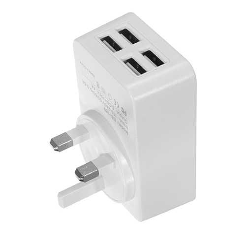 Earldom 5V 4.4A Multi-Port USB Wall Charger Adapter - Fast Charging for iPhone, Android, iPad - Perfect for Home, Office & Travel