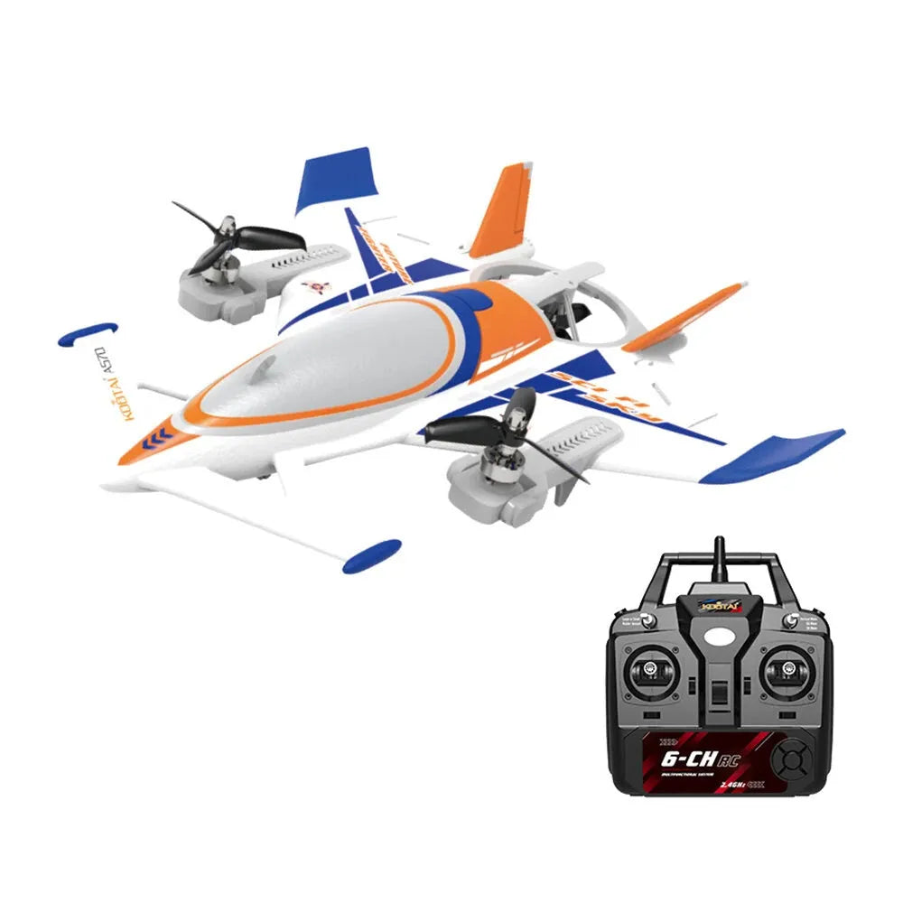 KOOTAI A570 8 Channel 3 Axis VTOL Foam RC Airplane - Long Range FPV Drone with Night Flight Mode for Aerial Photography & Outdoor Adventure