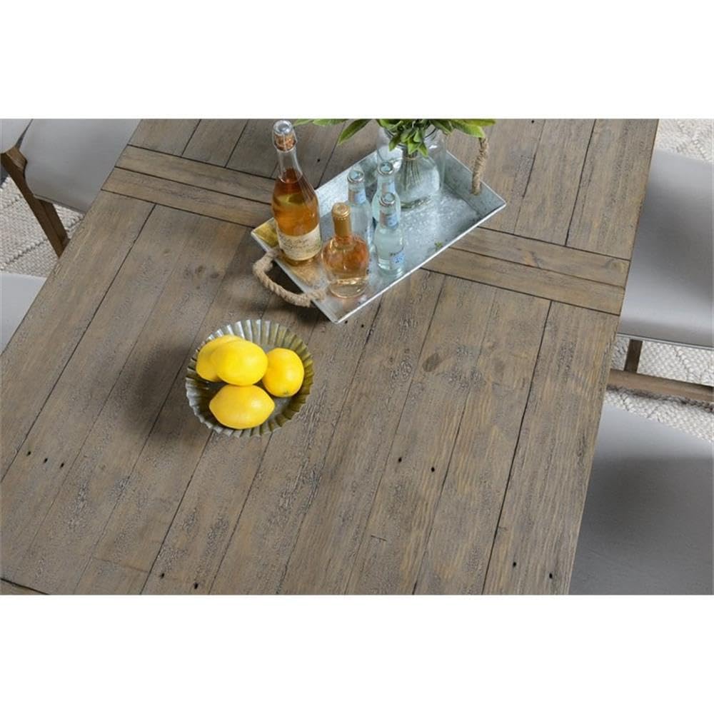 Kosas Home Driftwood Dining Table - Desert Gray Finish | Rustic Farmhouse Style Dining Room Table for Kitchen & Dining Area