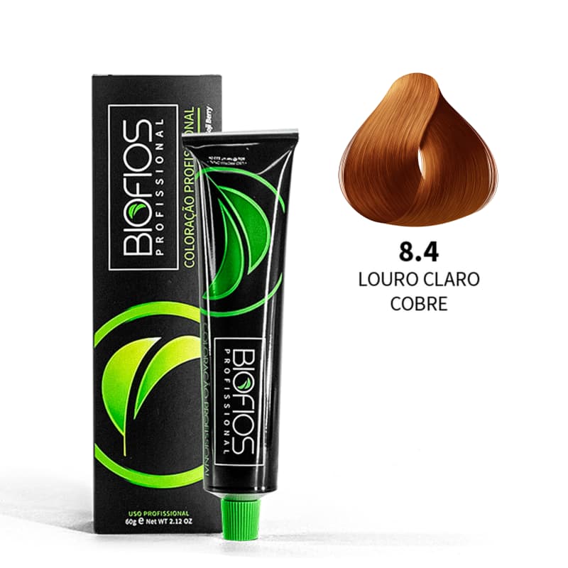 Biofios Professional 8.4 Clear Blonde Copper Permanent Hair Color 60g - Salon Quality At-Home Hair Dye for Vibrant Blonde & Copper Tones | Perfect for Color Correction & Gray Coverage