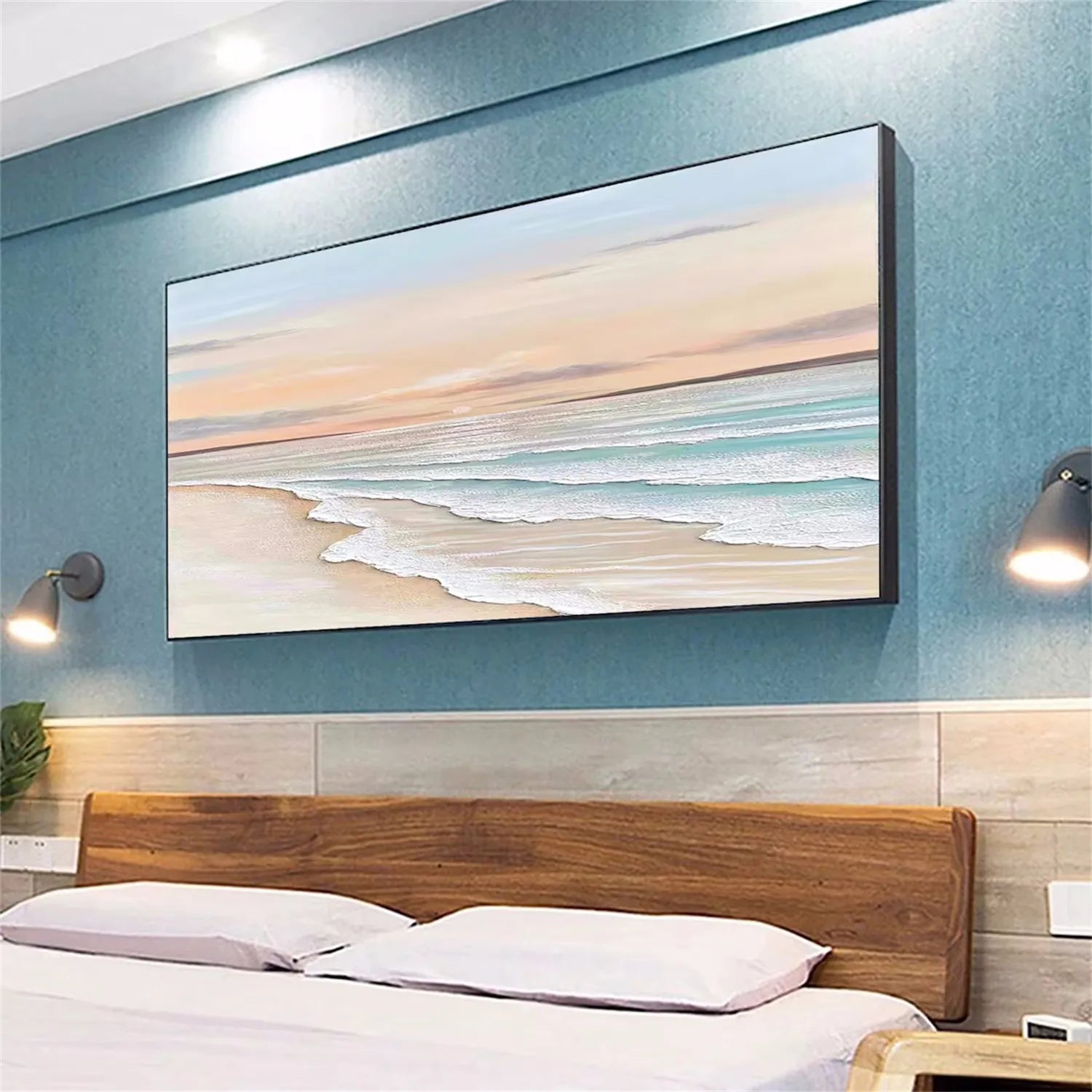 Ocean and Sky Painting #OS 165 - Stunning Seascape Wall Art for Home & Office Decor - Perfect for Living Room, Bedroom or Beach House