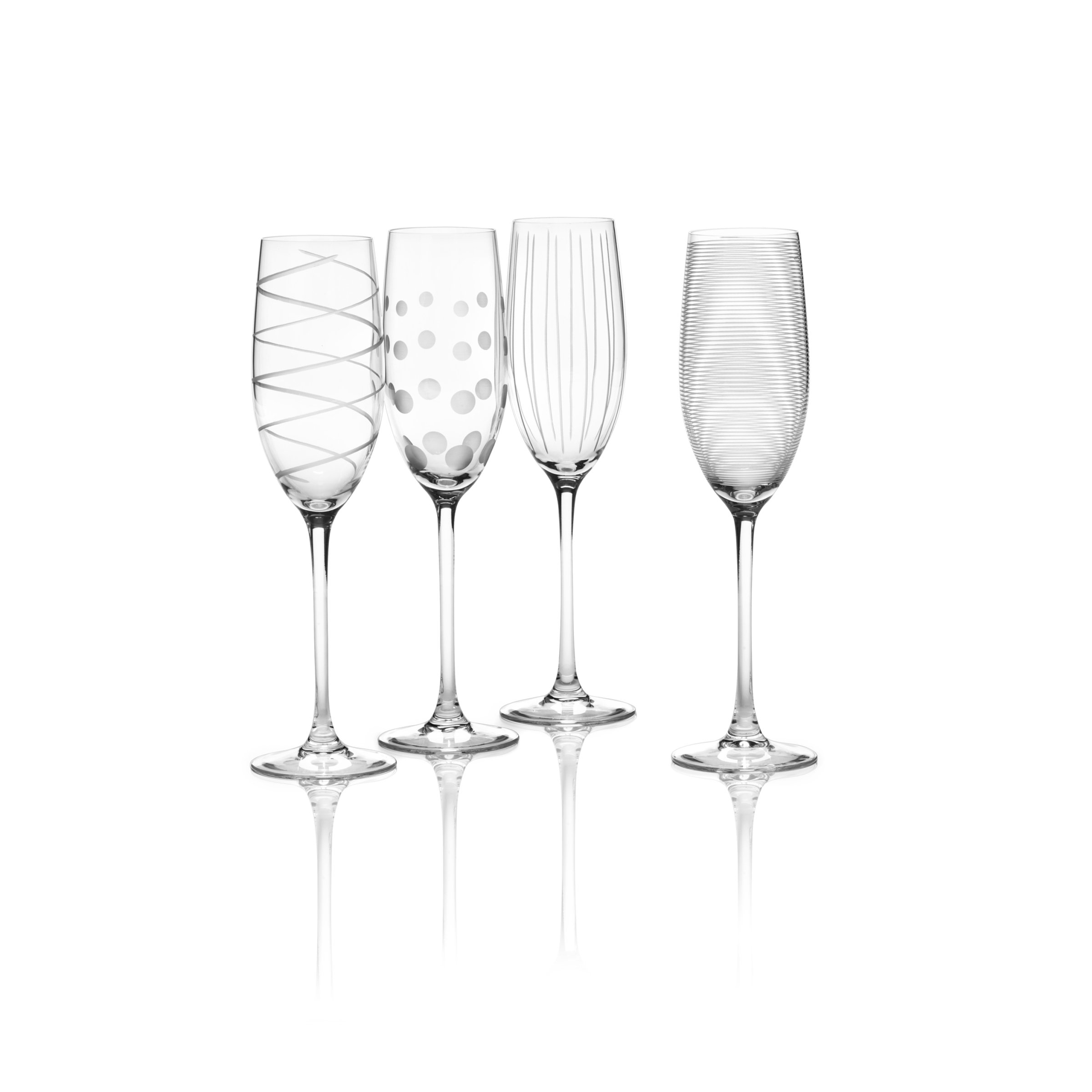 Premium Mikasa Cheers Martini Glasses Set of 4 - Elegant Crystal Champagne Flutes for Toasting - Perfect for Weddings, Parties & Special Celebrations